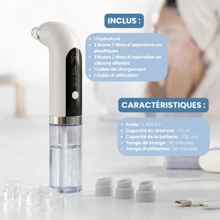 HydroPure™ - Aspirateur Points Noirs & Hydrodermabrasion Professionnel